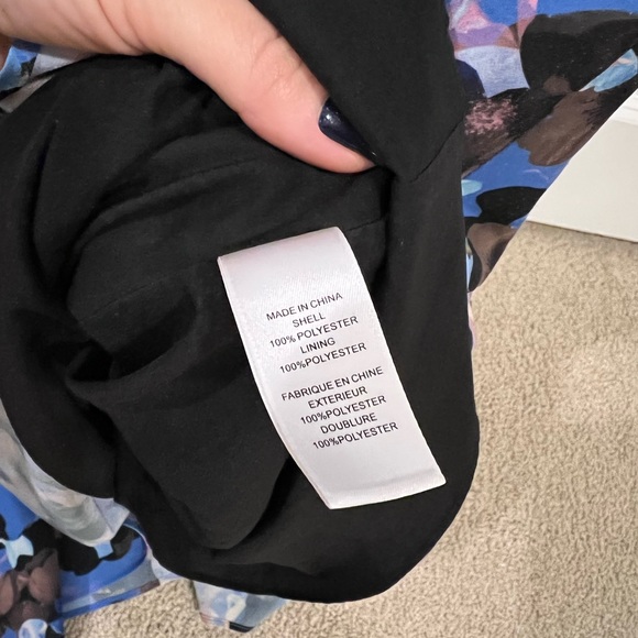 Cece by Cynthia Steffe Blue Scuba Floral Print A-Line Party Dress - Picture 6 of 9